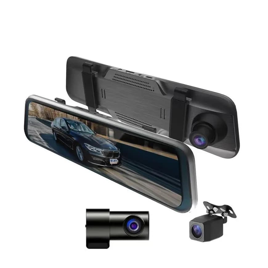 دوربین ثبت وقایع خودرو آینه‌ای 3 دوربین مدل RoadLens WS8