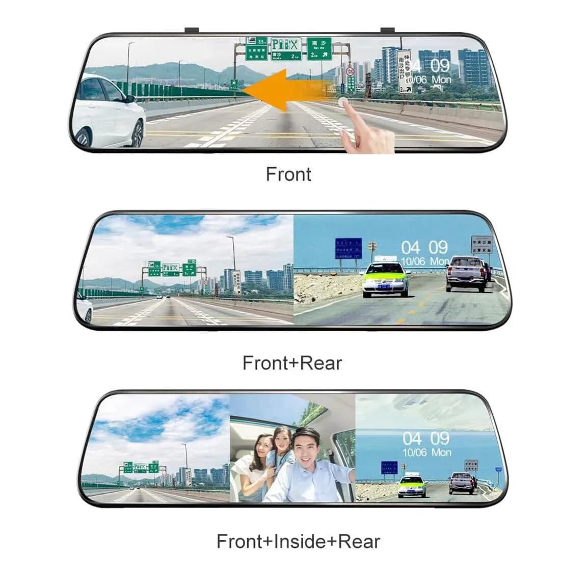 دوربین ثبت وقایع خودرو آینه‌ای 3 دوربین مدل RoadLens WS8 — تصویر ۷