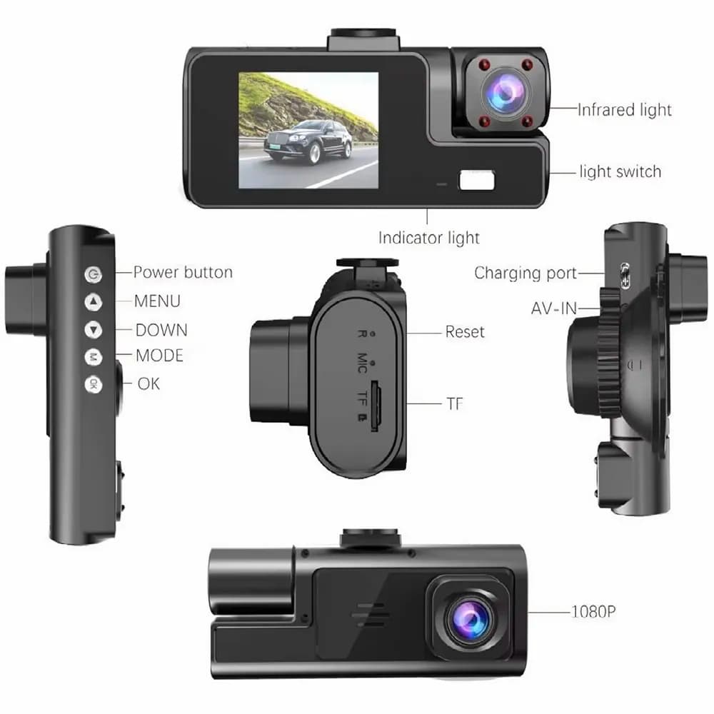 دوربین ثبت وقایع خودرو 3 دوربین مدل RoadLens VS22 — تصویر ۴
