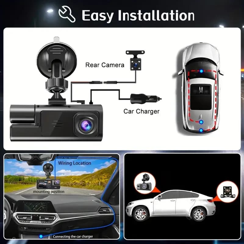دوربین ثبت وقایع خودرو 3 دوربین مدل RoadLens VS22 — تصویر ۶