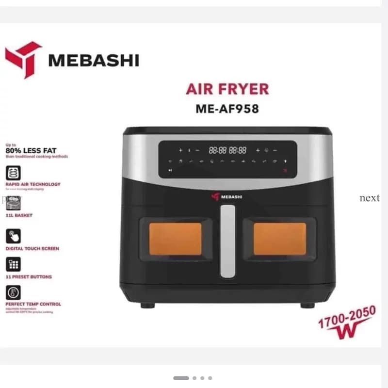 سرخ کن 11 لیتری مباشی مدل MEBASHI ME-AF958 — تصویر ۷