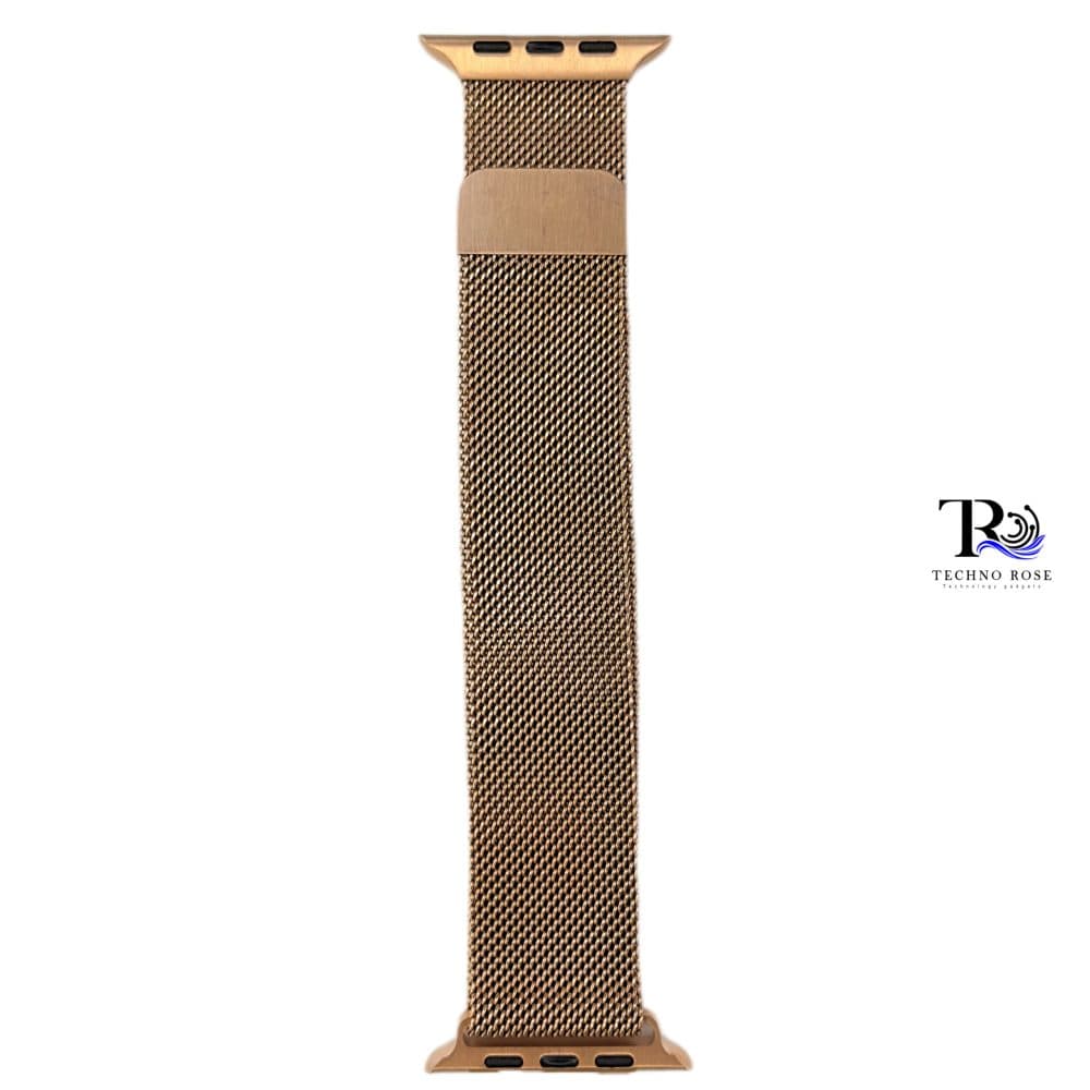 بند اپل واچ میلانس طلایی و رزگلد سایز 44-46-49 — تصویر ۲