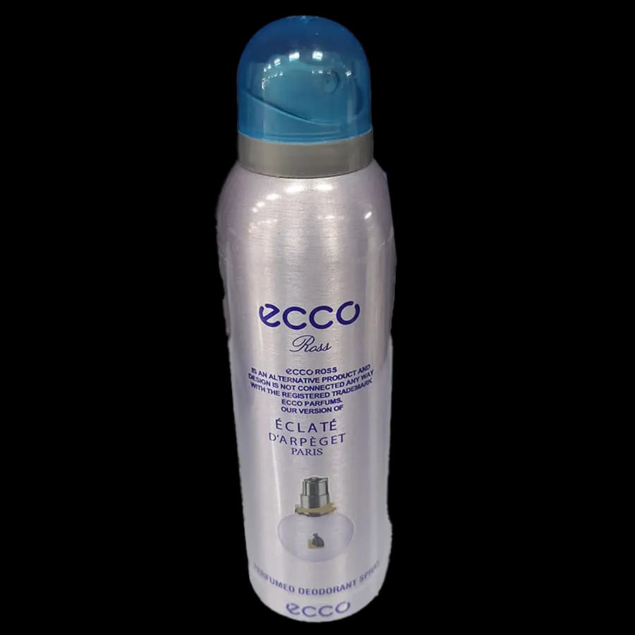 اسپری خوشبوکننده بدن زنانه اکو (Ecco) رایحه بر اساس عطر افسانهای و بسیار محبوب Éclat d’Arpège از برند (Lanvin) 200 میل