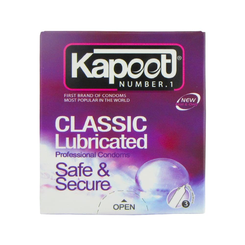 کاندوم کاپوت ساده مدل Classic Lubricated بسته 3 عددی