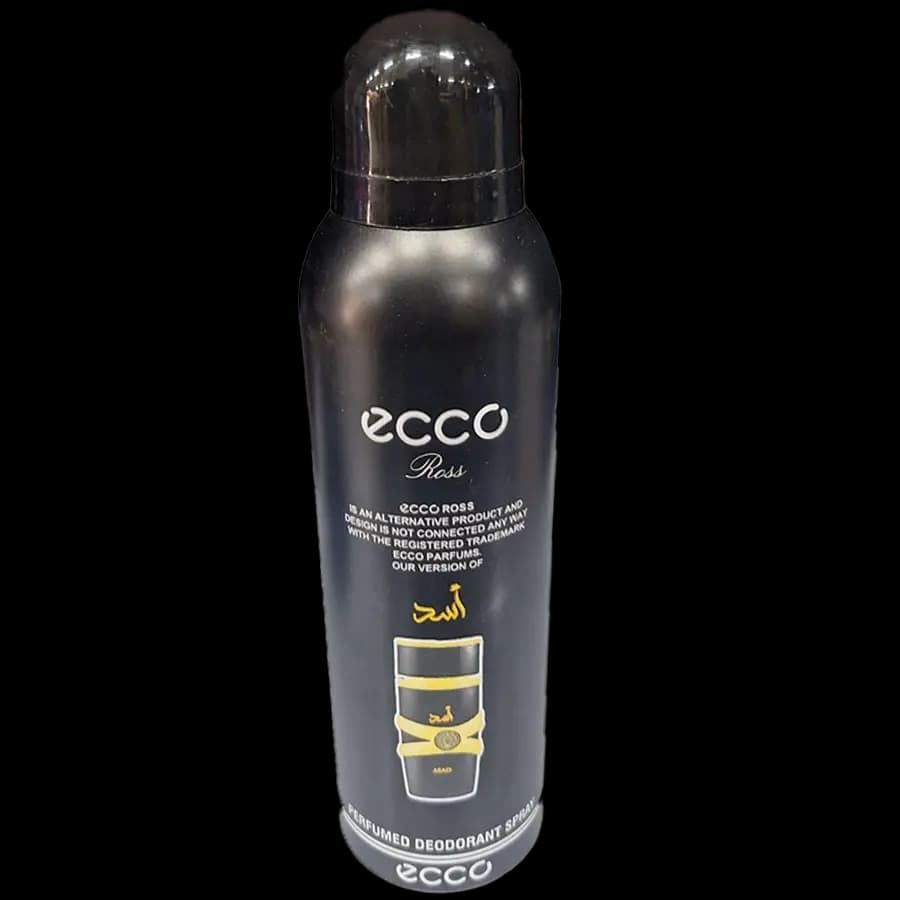 اسپری خوشبوکننده بدن مردانه اکو (Ecco) رایحه بر اساس عطر بسیار محبوب اسد Asad از برند لطافه (Lattafa) 200 میل