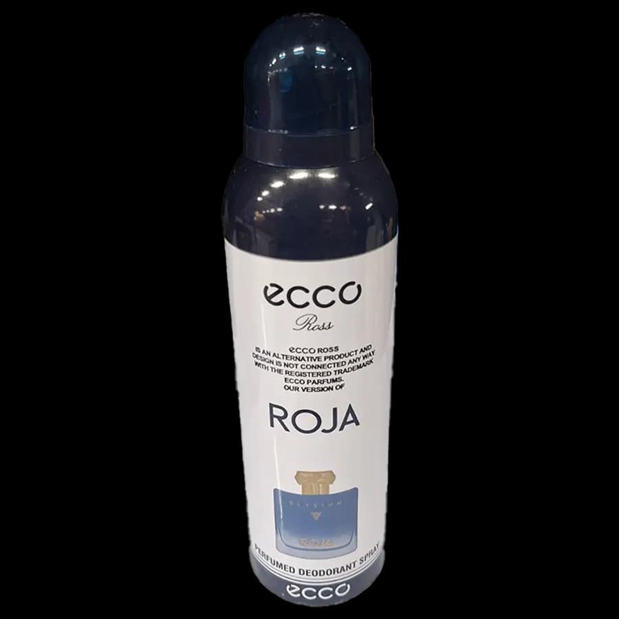 اسپری خوشبوکننده بدن مردانه اکو (Ecco) رایحه بر اساس عطر لوکس و محبوب Elysium از برند سلطنتی (Roja Parfums) 200 میل