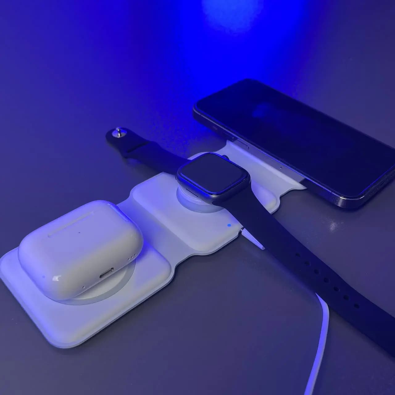 شارژر وایرلس (مگنتی)سه کاره رسی | Recci Wireless Charger RCW-27 — تصویر ۸