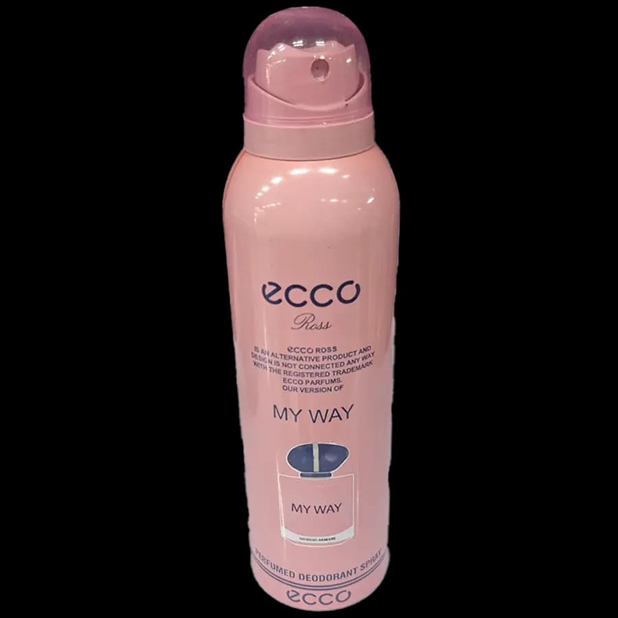 اسپری خوشبوکننده بدن زنانه اکو (Ecco) رایحه بر اساس عطر معروف My Way از برند جورجیو آرمانی 200 میل