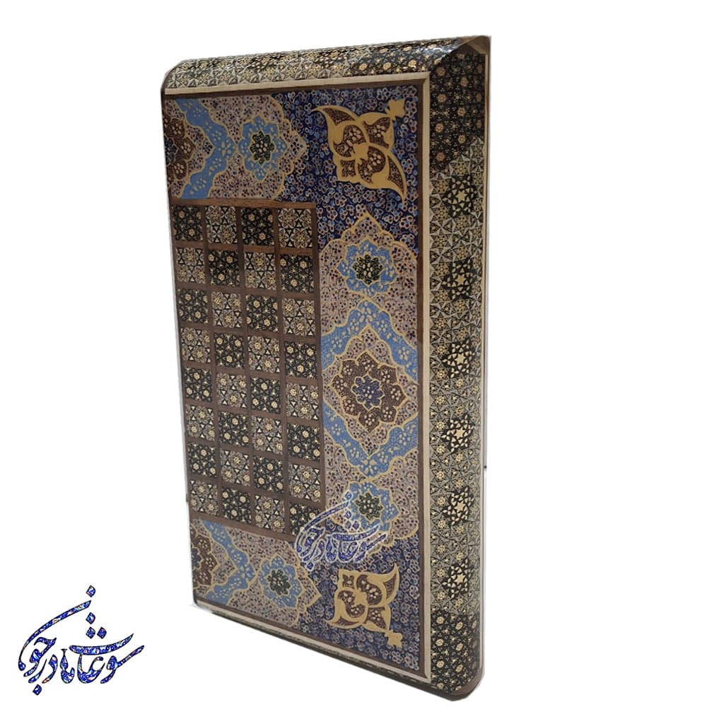 تخته نرد خاتم کاری 40 سانتی طرح تذهیب — تصویر ۳
