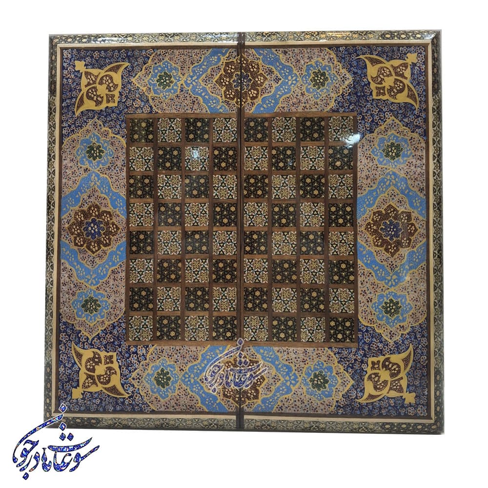 تخته نرد خاتم کاری 40 سانتی طرح تذهیب