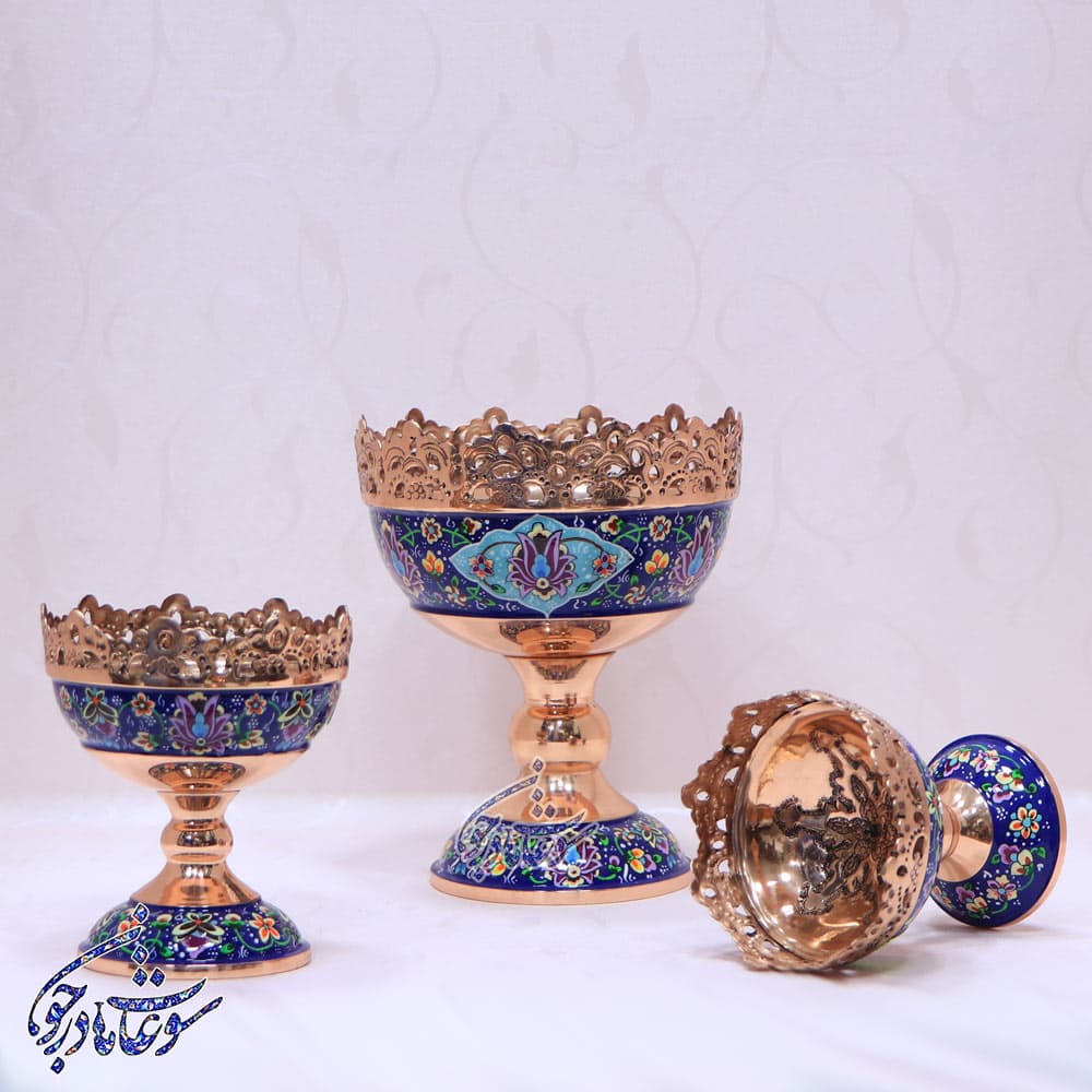 آجیل خوری مس و پرداز سایز 16 — تصویر ۲