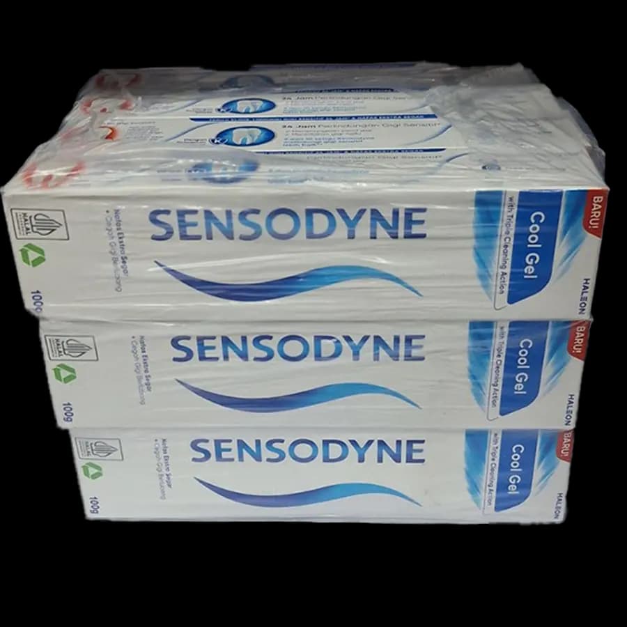 خمیر دندان ژلی سنسوداین مدل ژل خنک کننده (Cool Gel) وزن ۱۰۰ میل – عمده بسته 12 عددی