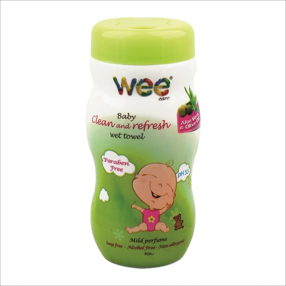 دستمال مرطوب کودک وی کر سیلندری روغن آلوئه ورا Wee Care