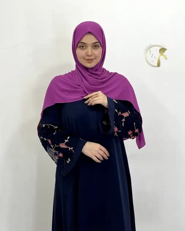 شال حریرکرپ بنفش