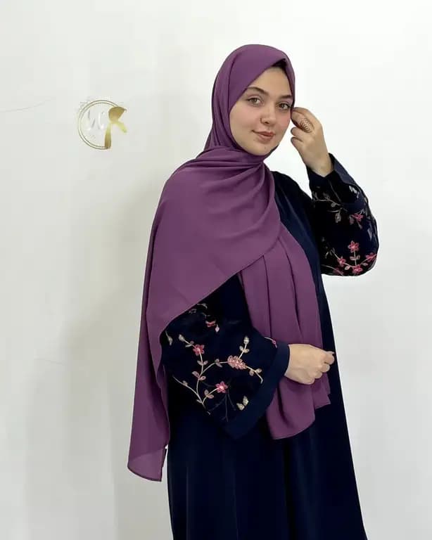 شال حریر کرپ سوسنی