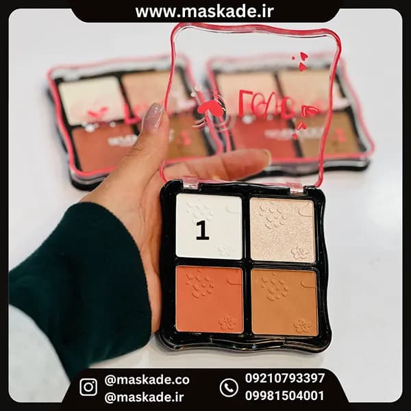 پالت هایلایتر ۴ رنگ — تصویر ۲