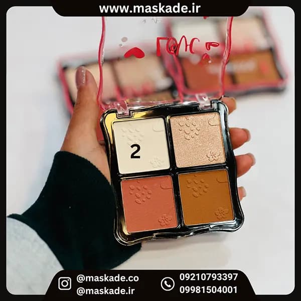 پالت هایلایتر ۴ رنگ