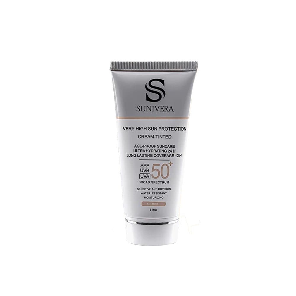 کرم ضد آفتاب رنگ بژ روشن پوست چرب SPF50 سانیورا