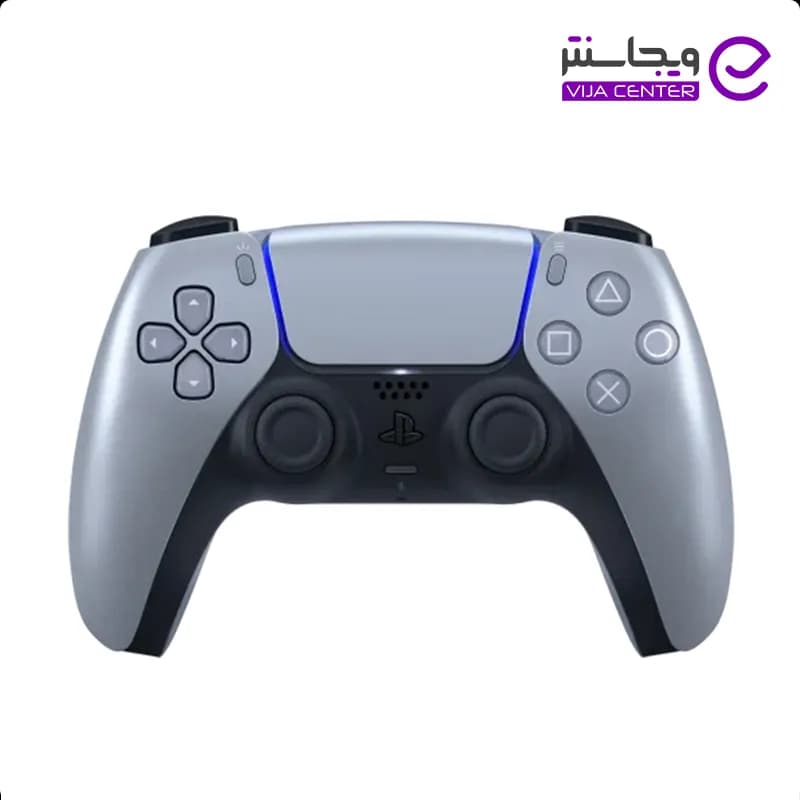 دسته بازی PS5 رنگ نقره‌ای متالیک پک اصلی