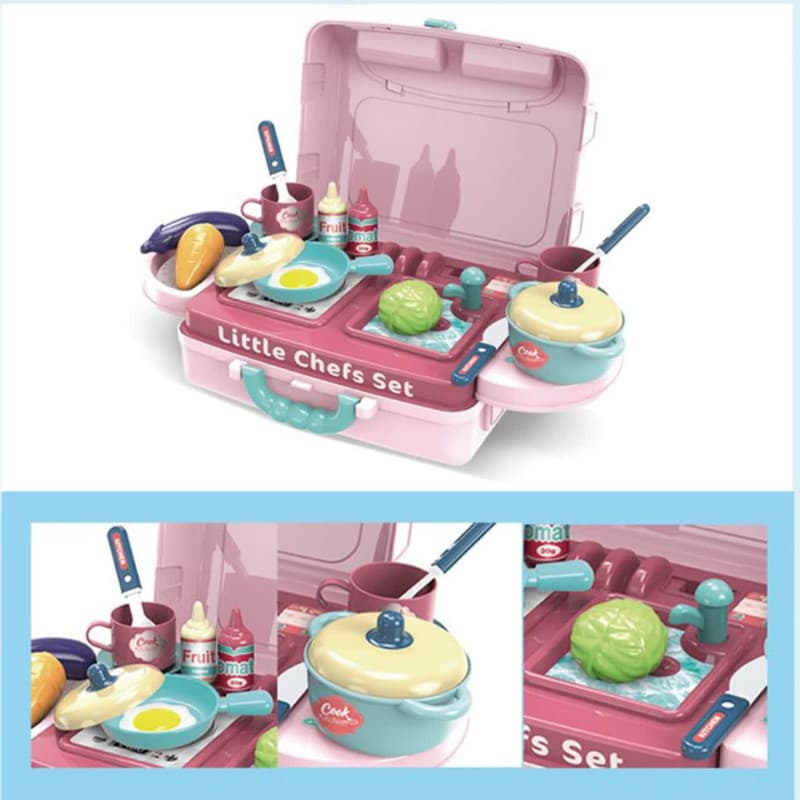 ست اسباب بازی آشپزخانه ناب سل مدل کیفی سه در یک کد 3in 1 kitchen play set no.008-971 — تصویر ۶