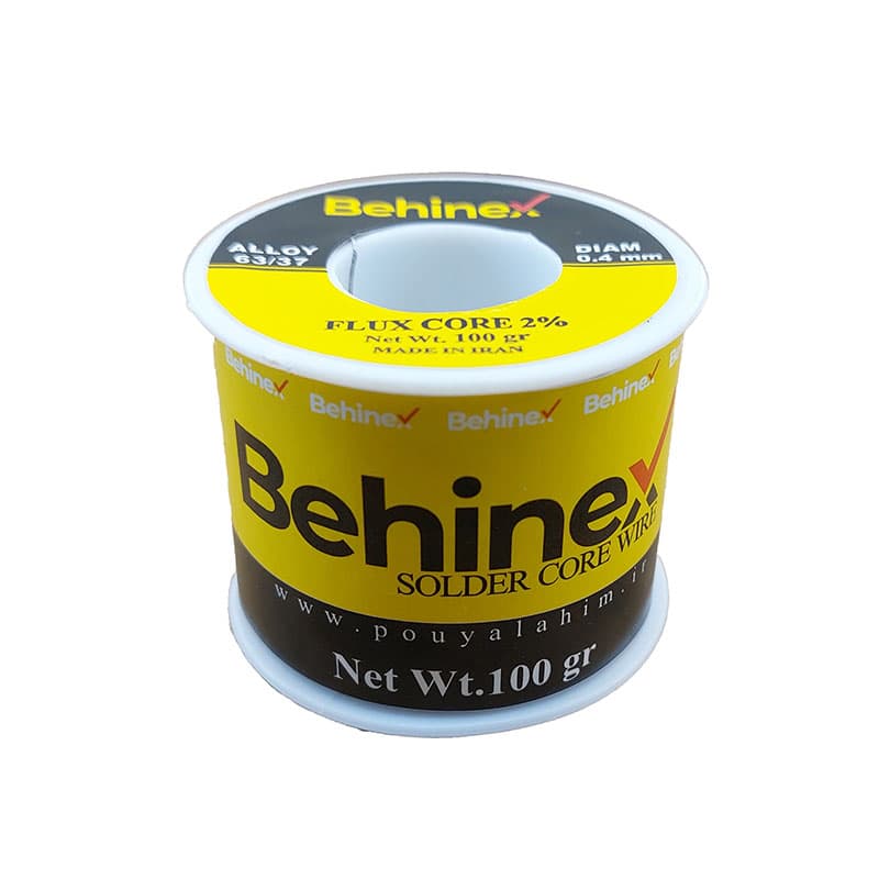 سیم قلع بهینکس 100 گرمی قطر 0.4 میلیمتر (نمایندگی رسمی بهینکس)