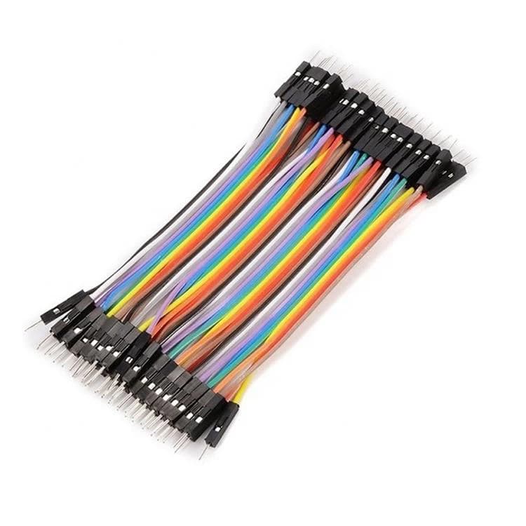 کابل فلت سیم جامپر 40 رشته رنگی دوسر نری 10 سانتیمتر | flat cable male to male (10cm) — تصویر ۲