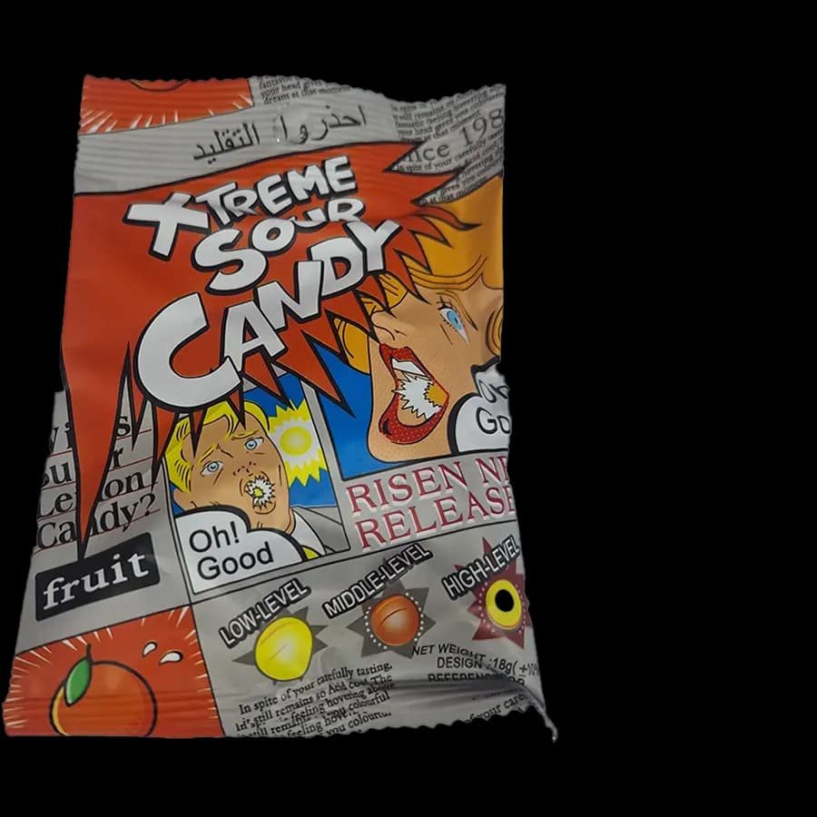 آبنبات ترش اکستریم(Xtreme Sour Candy) طعم پرتقال 18 گرمی بسته 30 عددی — تصویر ۲