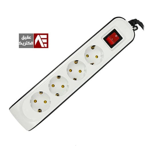 پریز سیار ارتدار 4 خانه با سیم 3 متری پارت الکتریک
