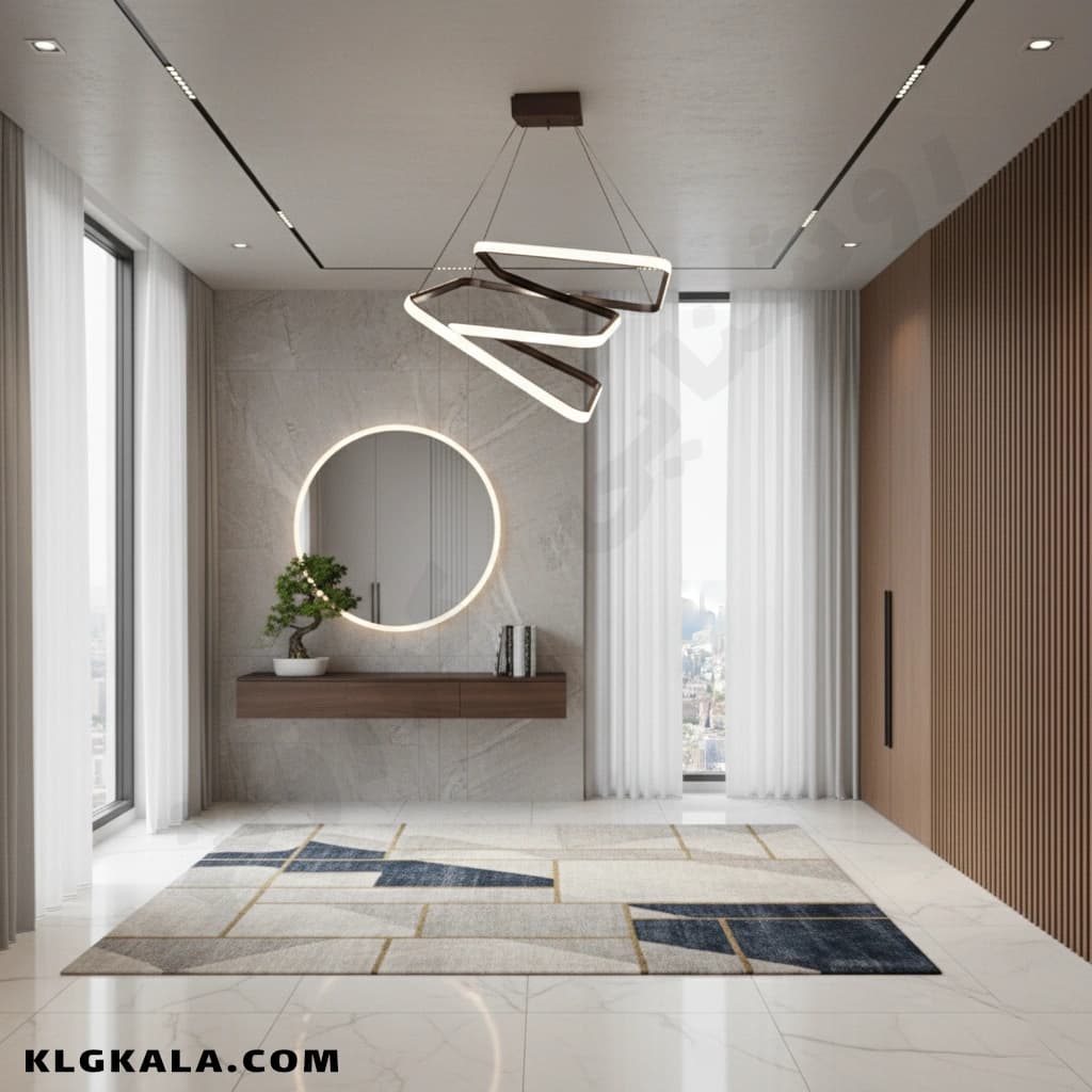 لوستر مدرن اس ام دی مدل مربع تودلی دو پیچ — تصویر ۴