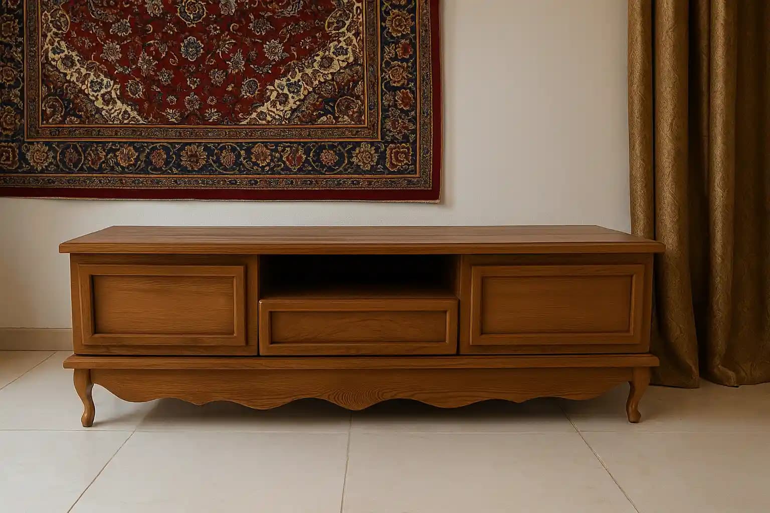 میز تلویزیون چوبی کلاسیک مدل آیلکس