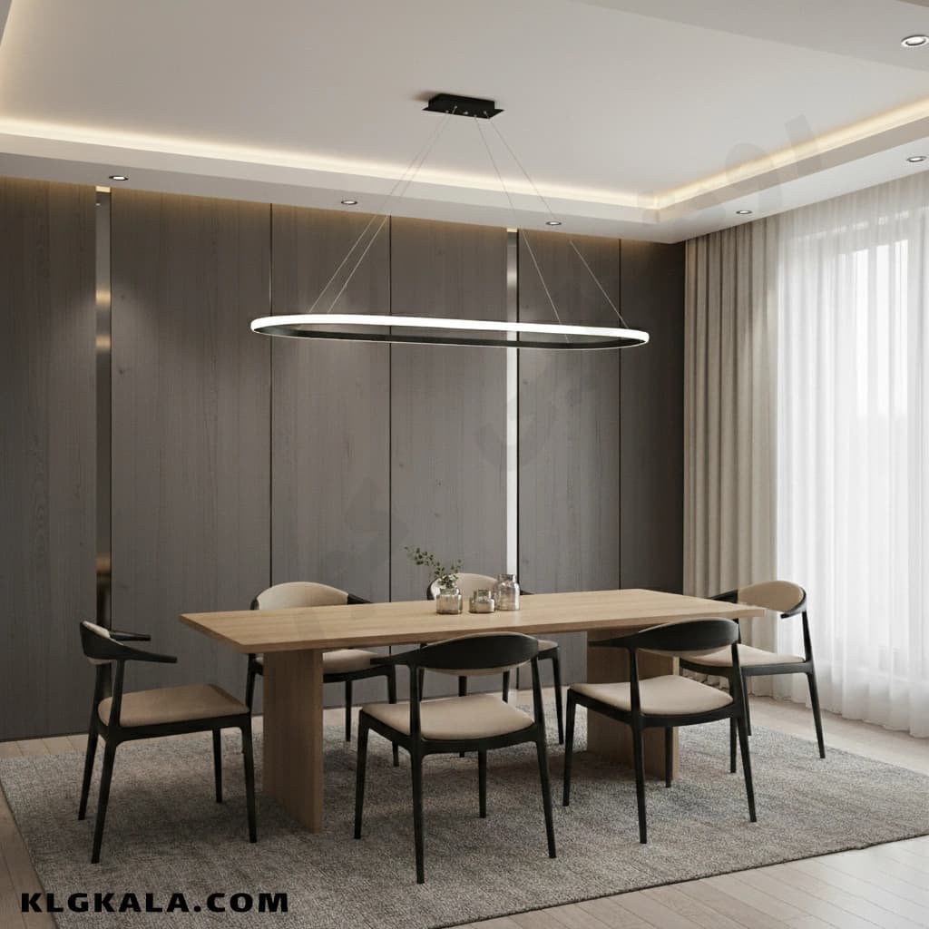 لوستر مدرن اس ام دی مدل بیضی بالا کانتری