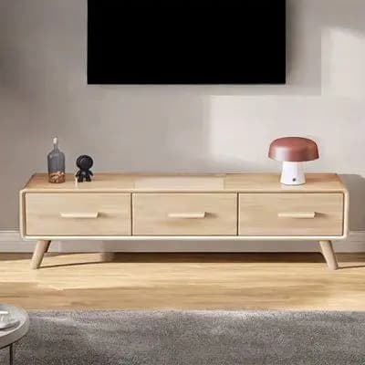 ست میز تلویزیون و میز جلو مبلی چوبی مدل لوویس — تصویر ۲