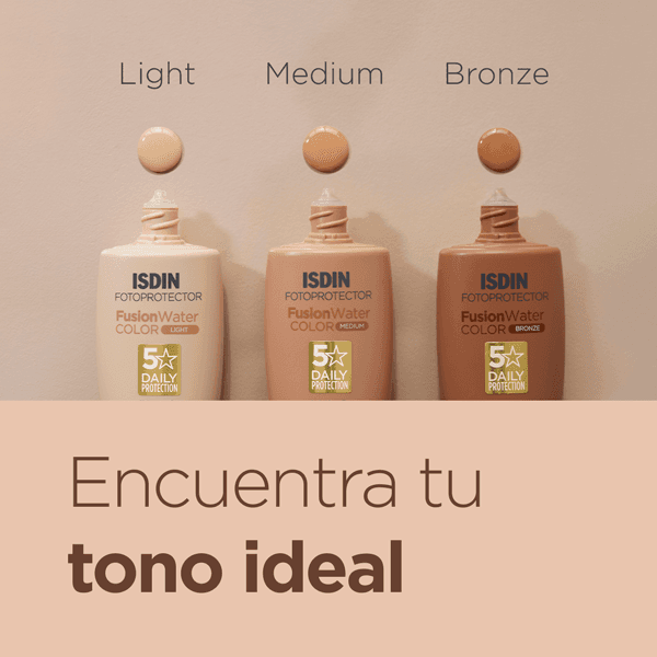 ضد آفتاب رنگی فیوژن واتر رنگ لایت ایزدین spf 50 — تصویر ۴