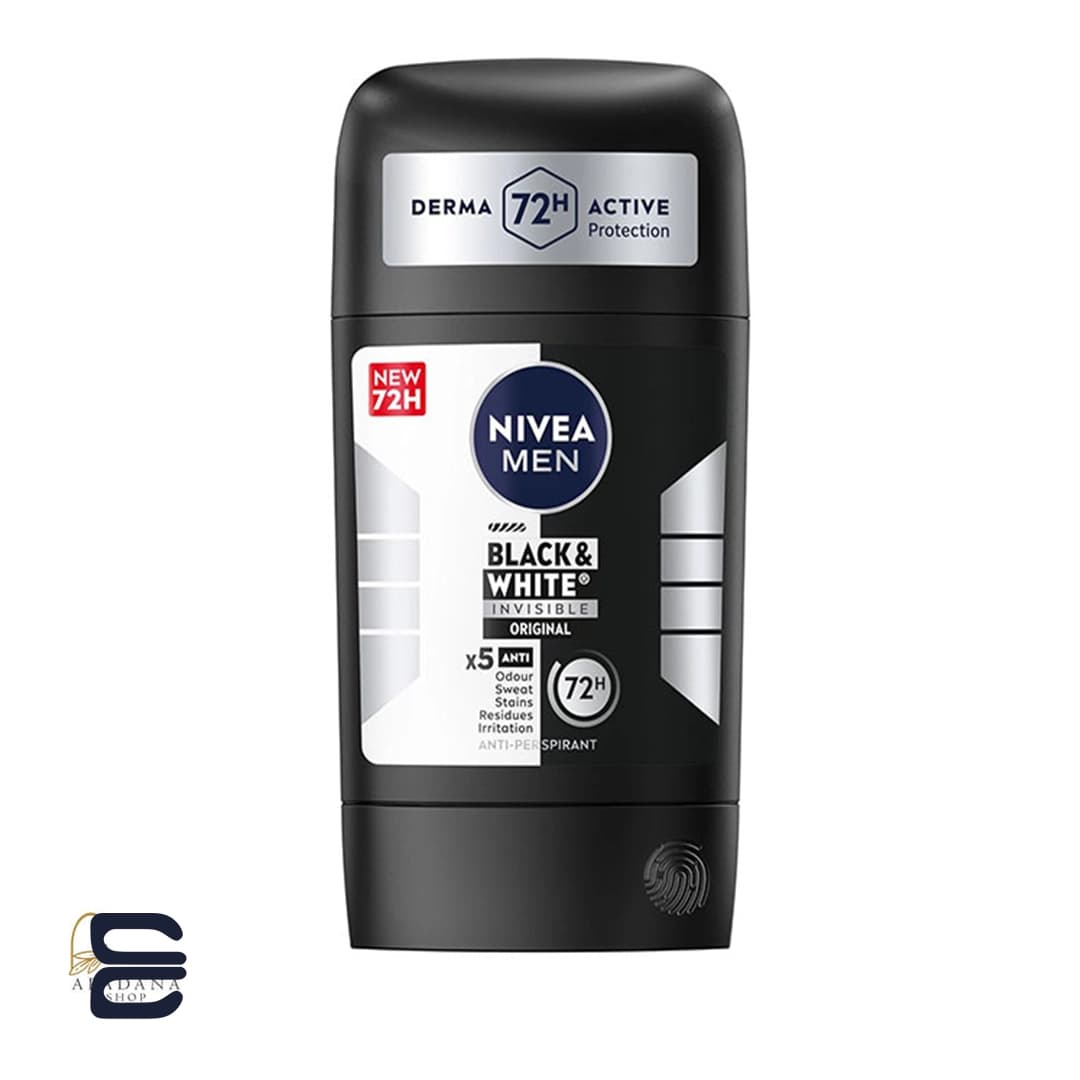 استیک ضد تعریق مردانه 72ساعته Black & White Invisible Original نیوا حجم 50 میلی لیتر