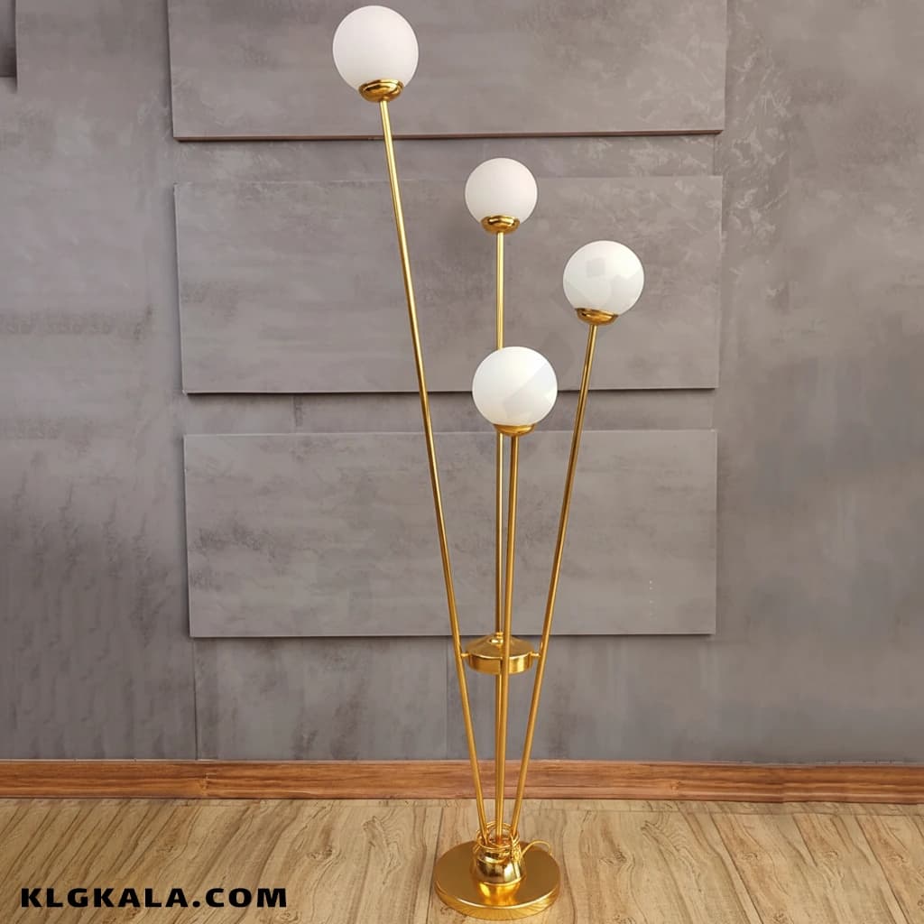 آباژور ایستاده کنارسالنی مولکولی 4 شعله مدل گل