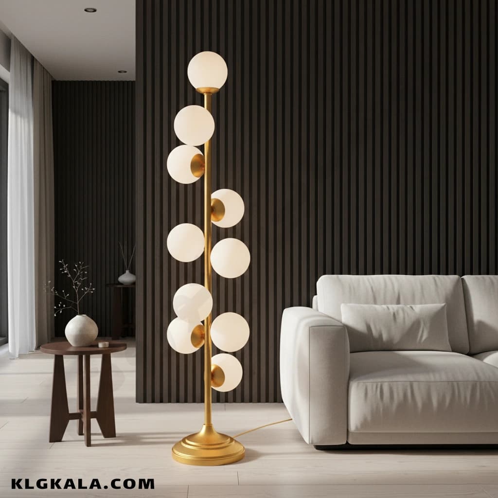 آباژور ایستاده کنارسالنی مولکولی 10 شعله مدل خطی