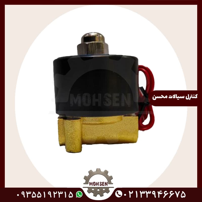 شیر برقی 1/4 اینچ برنجی 220 ولت