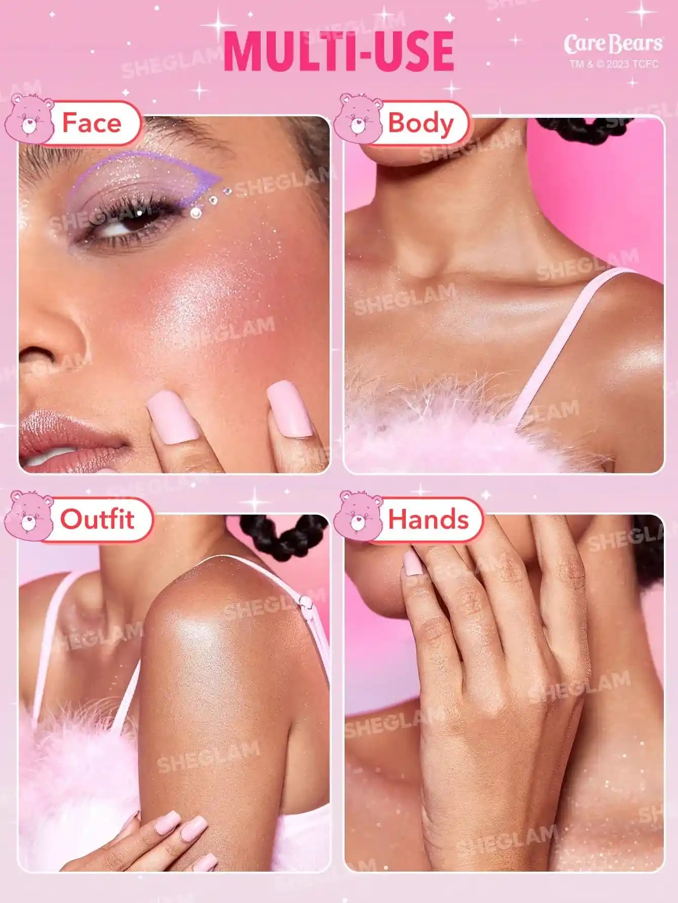 پاف شیگلم مدل X CARE BEARS CATCH SOME FUN HIGHLIGHTING PUFF-SPARKLE 4 EVER — تصویر ۲