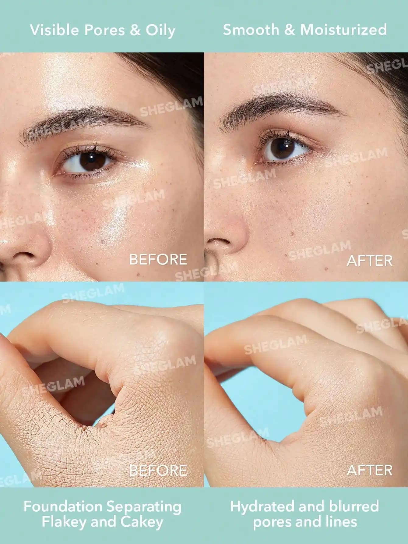 پرایمر آبرسان آبی شیگلم مدل GLACIER GLO SMOOTHING PRIMER — تصویر ۲