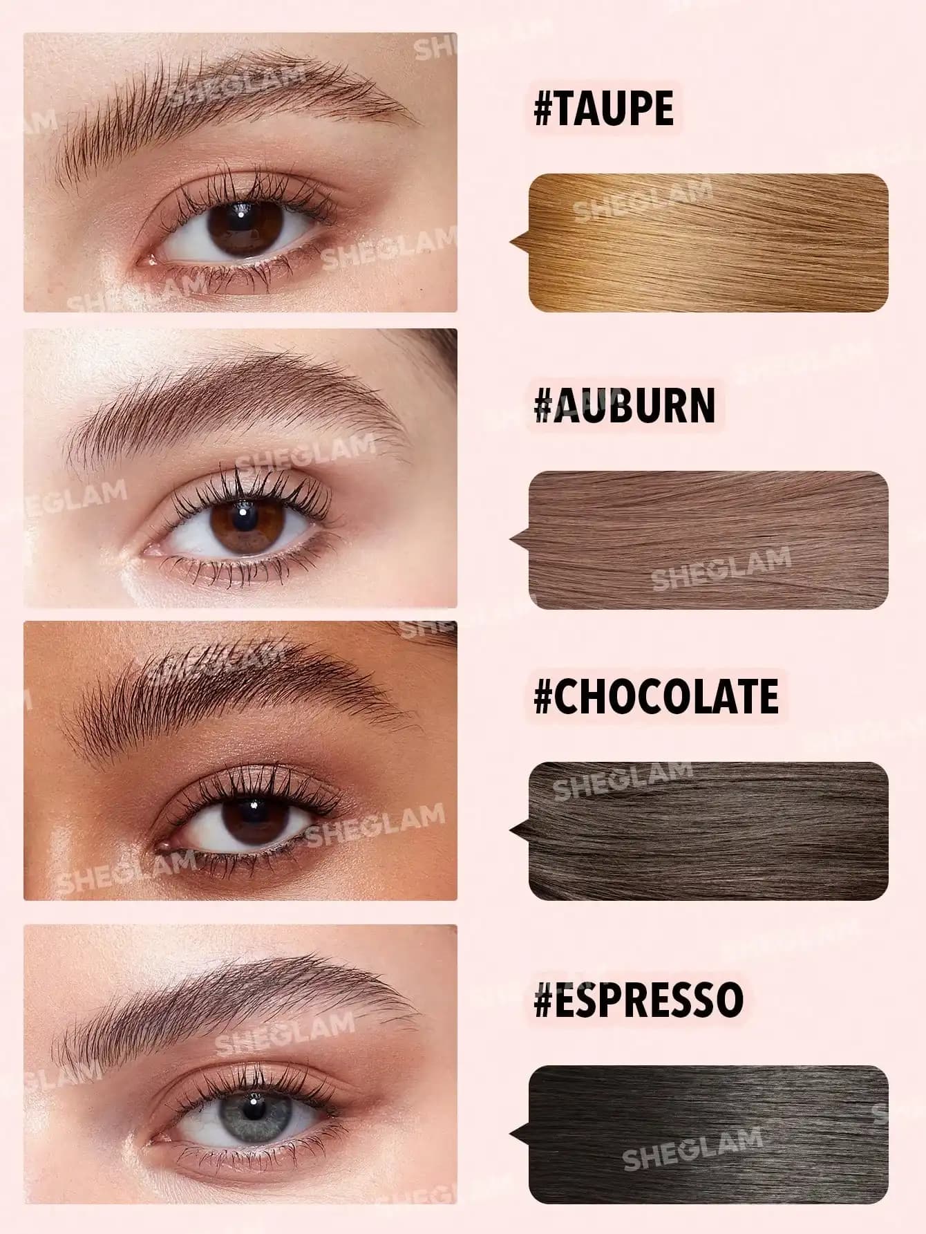 ژل ابروی رنگی شیگلم مدل HOLD EM UP TINTED BROW GEL — تصویر ۲