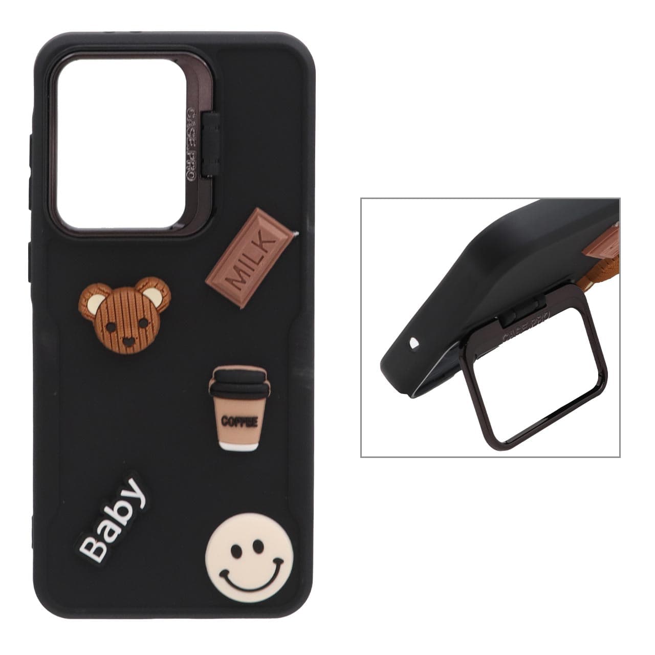 قاب Case Pro عروسک برجسته استندشو متال Samsung Galaxy A56 -کد4669