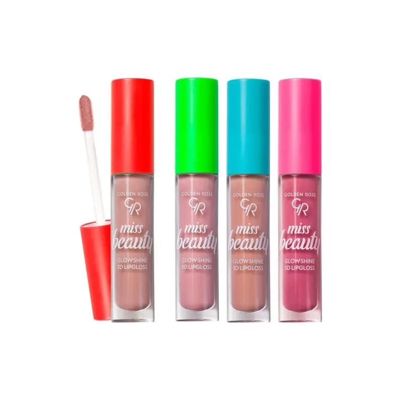 رژ لب مایع حجم دهنده میس بیوتی GLOW SHINE گلدن رز
