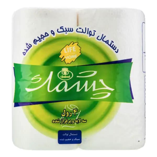 دستمال توالت 4 قلو چشمک – بسته 4 عددی نرم و جذب بالا