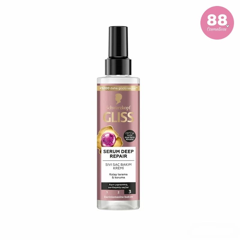 اسپری مو دو فاز گلیس،ضدحرارت مدل Serum Deep Repair مناسب موهای آسیب دیده و زبر 200 میل — تصویر ۲