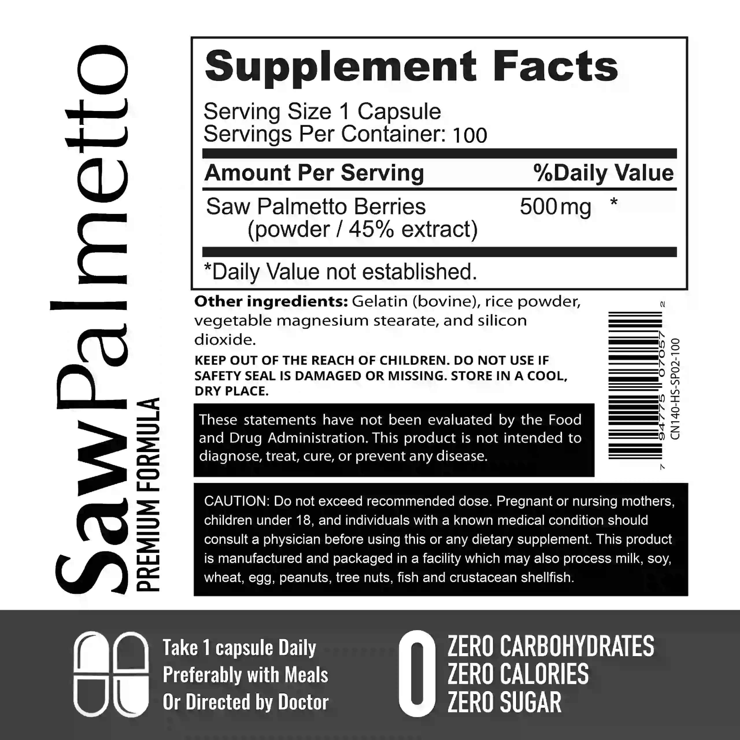 مکمل تقویت کننده مو SAWPALMETTO افترایو 1۰۰ عددی — تصویر ۲
