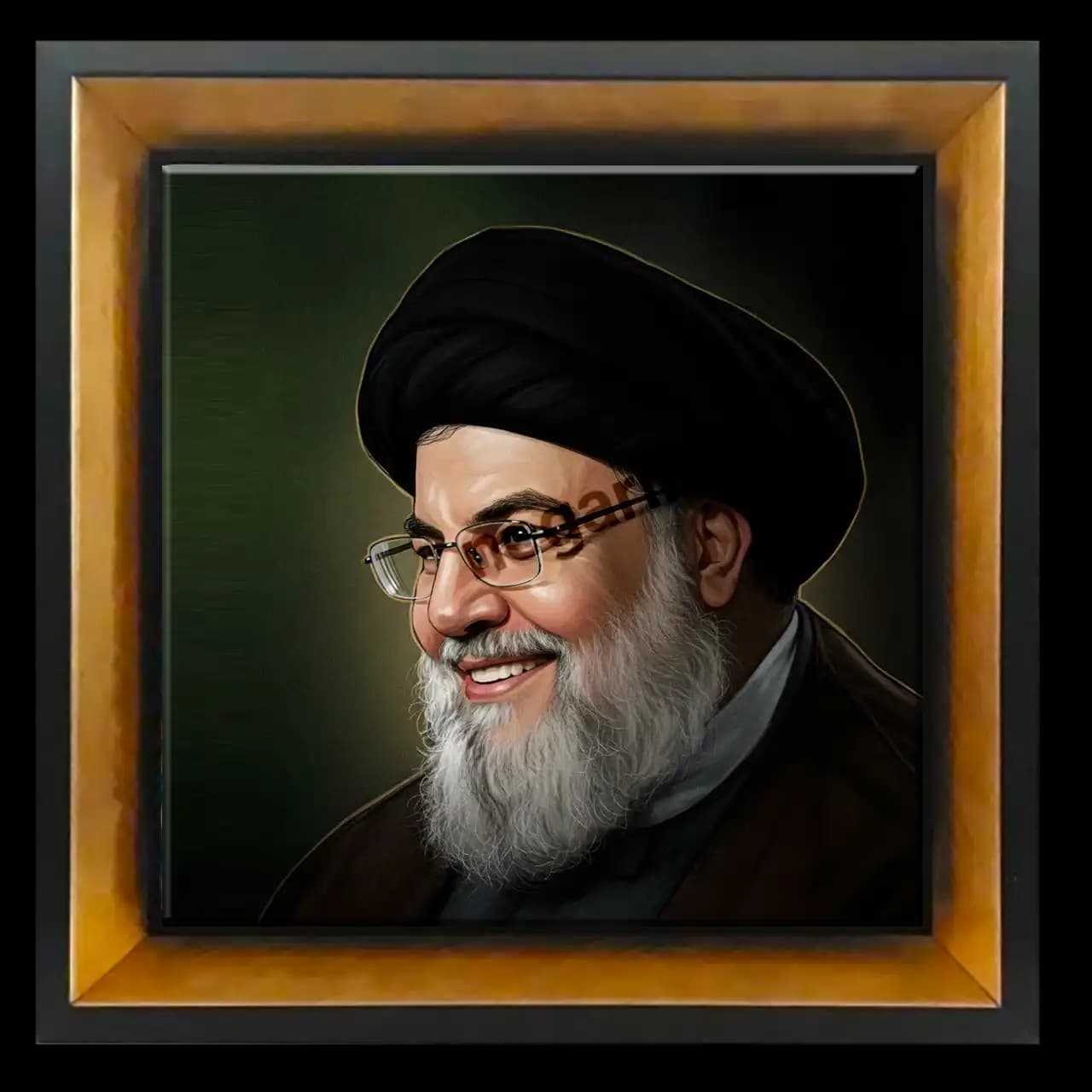 تابلو کاشی شهید سید حسن نصرالله مدل 2Z124
