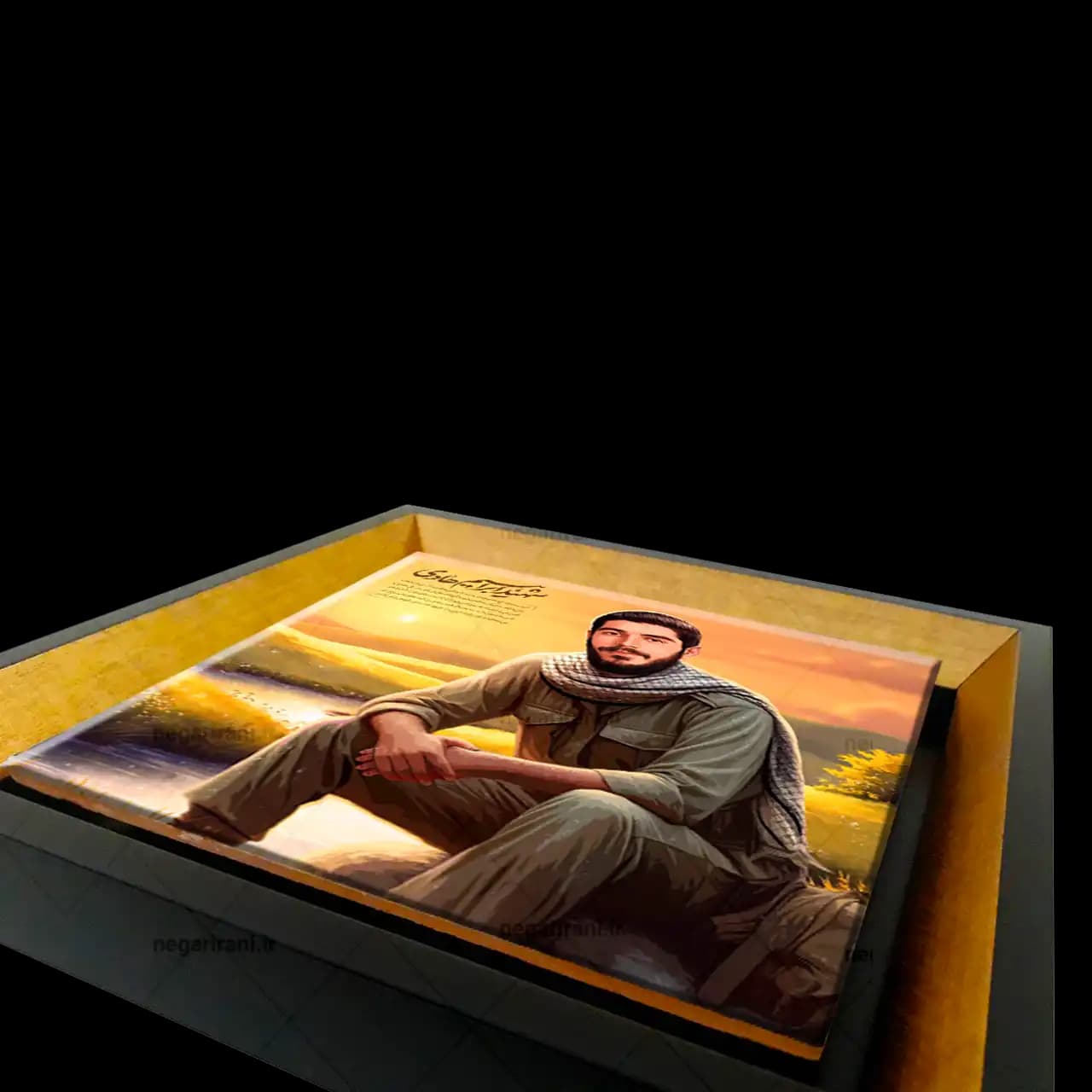 تابلو کاشی شهید ابراهیم هادی مدل 2Z111 — تصویر ۳