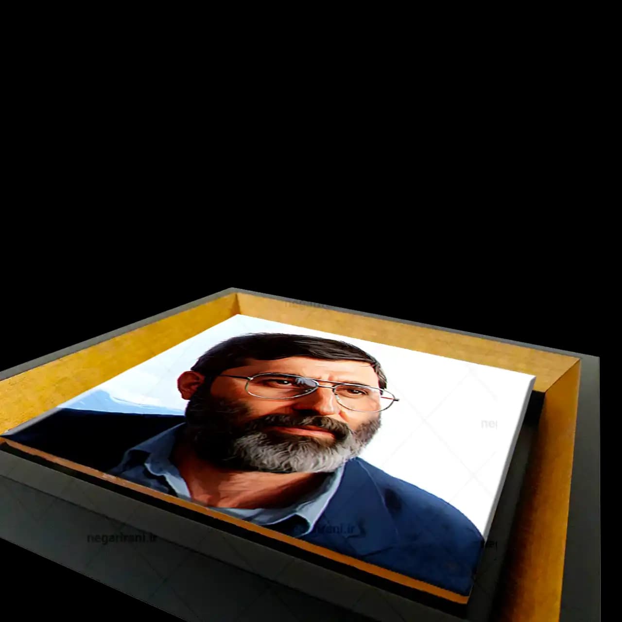 تابلو کاشی شهید مرتضی آوینی مدل 2Z108 — تصویر ۳