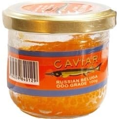 خاویار طلایی بلوگا Beluga وزن 100 گرم