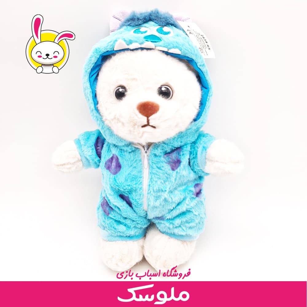 عروسک پارچه ای خرس کلاه و لباس ست — تصویر ۲